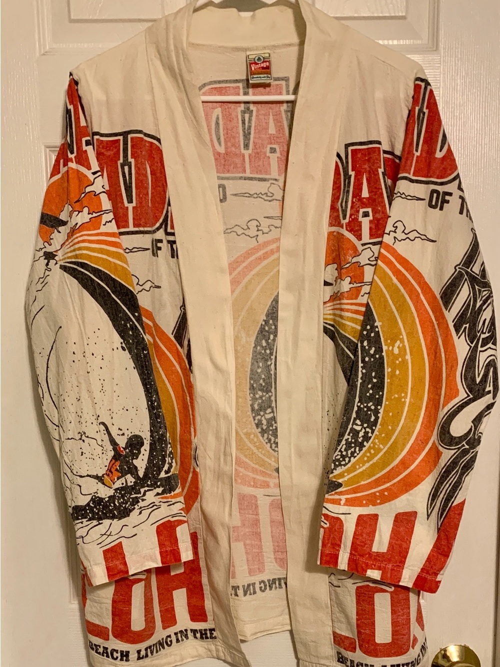 Vintage Inspired Paradise Aloha Jacket Made From A Sack